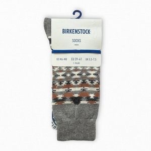 1Pair BIRKENSTOCK Men's Socks Tights Ethno Linen Jacquard Leinen-ViskoseYarn NWT